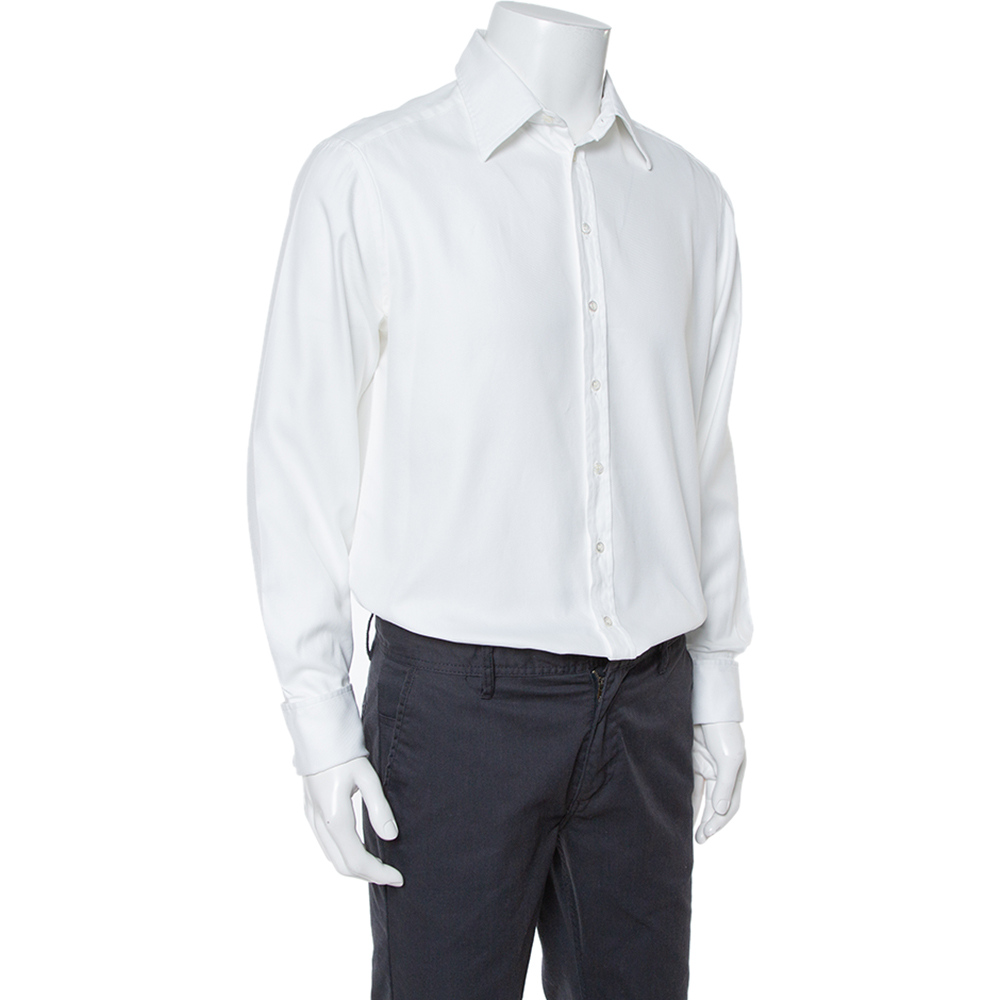 

Giorgio Armani White Cotton French Cuff Dress Shirt
