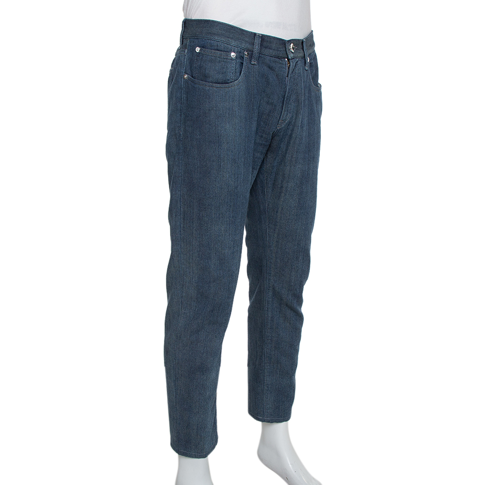 

Giorgio Armani Blue Denim Tapered Leg Jeans