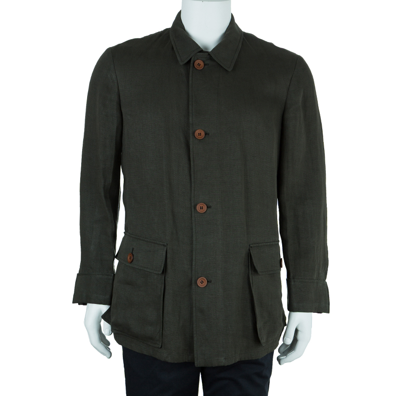 

Giorgio Armani Mens Olive Green Jacket