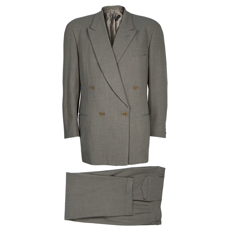 Giorgio Armani Men's Beige Wool Suit L
