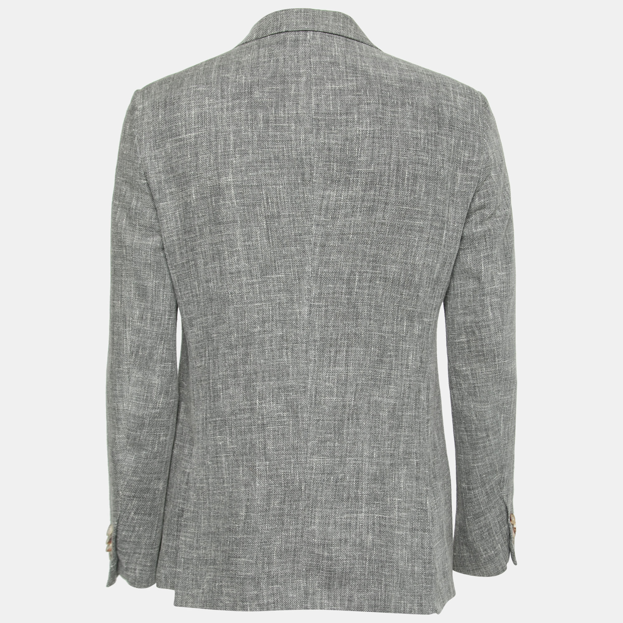 

Giorgio Armani Grey Linen & Silk Single Breasted Blazer