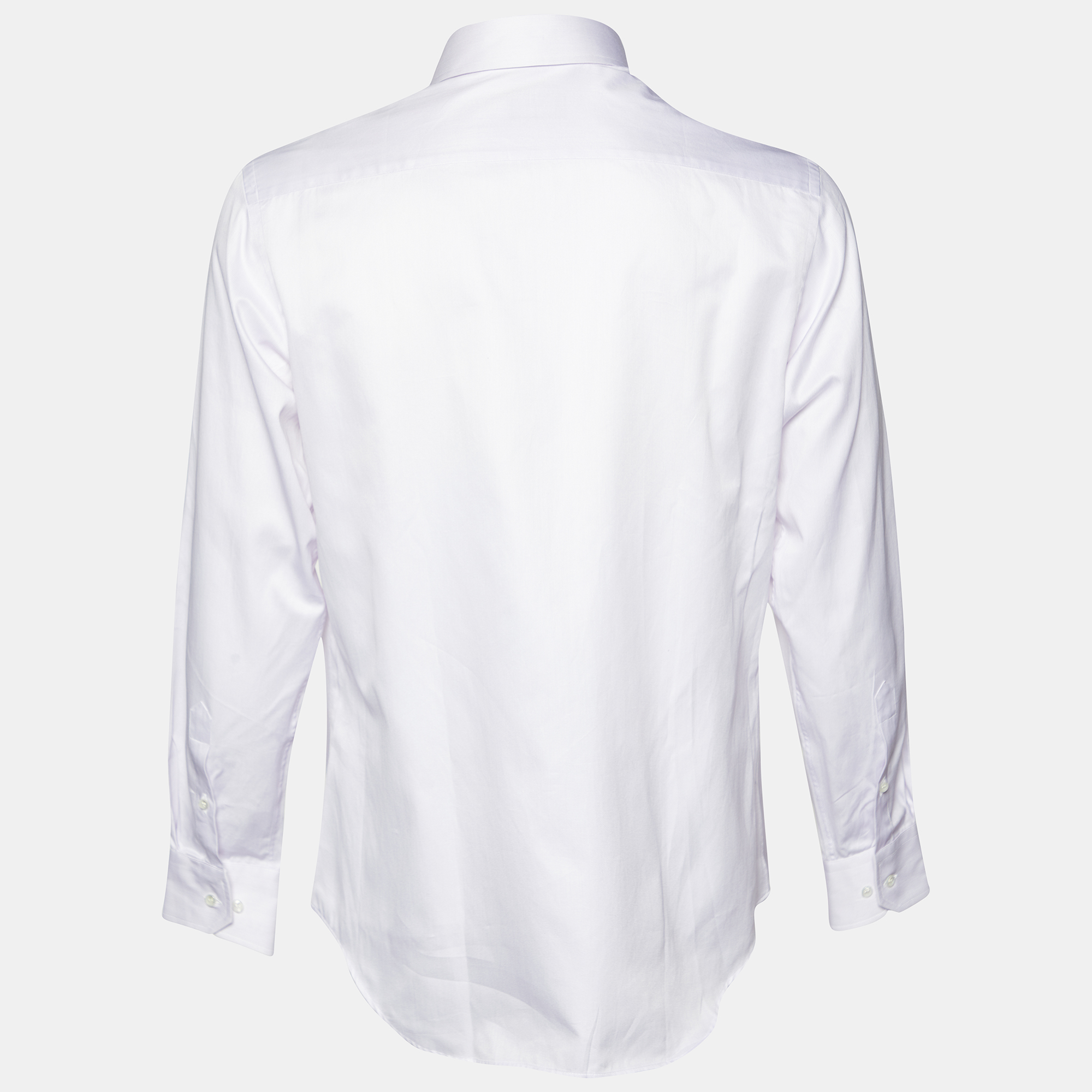 

Giorgio Armani Purple & White Striped Cotton Shirt