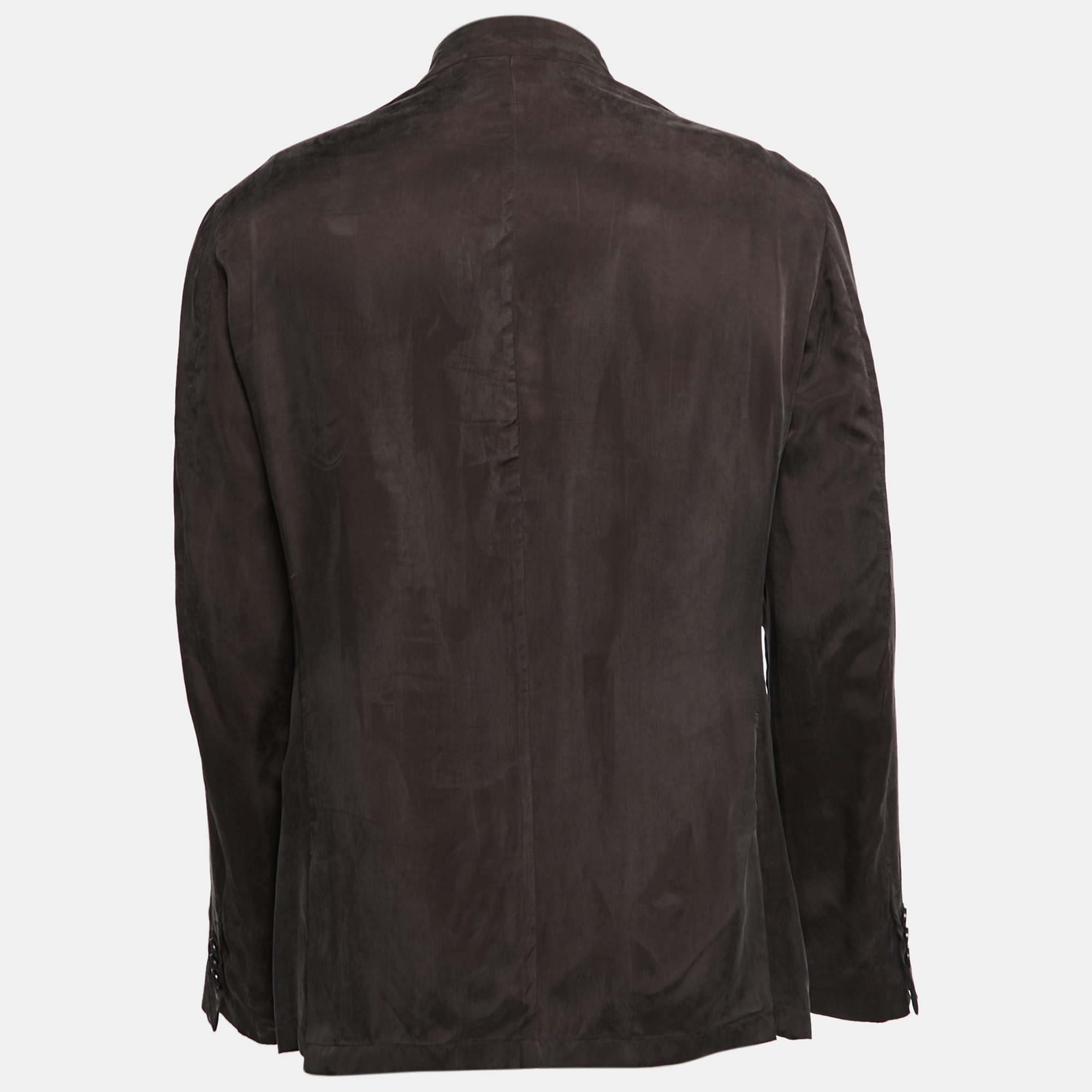 

Giorgio Armani Brown Rayon Button Front Jacket