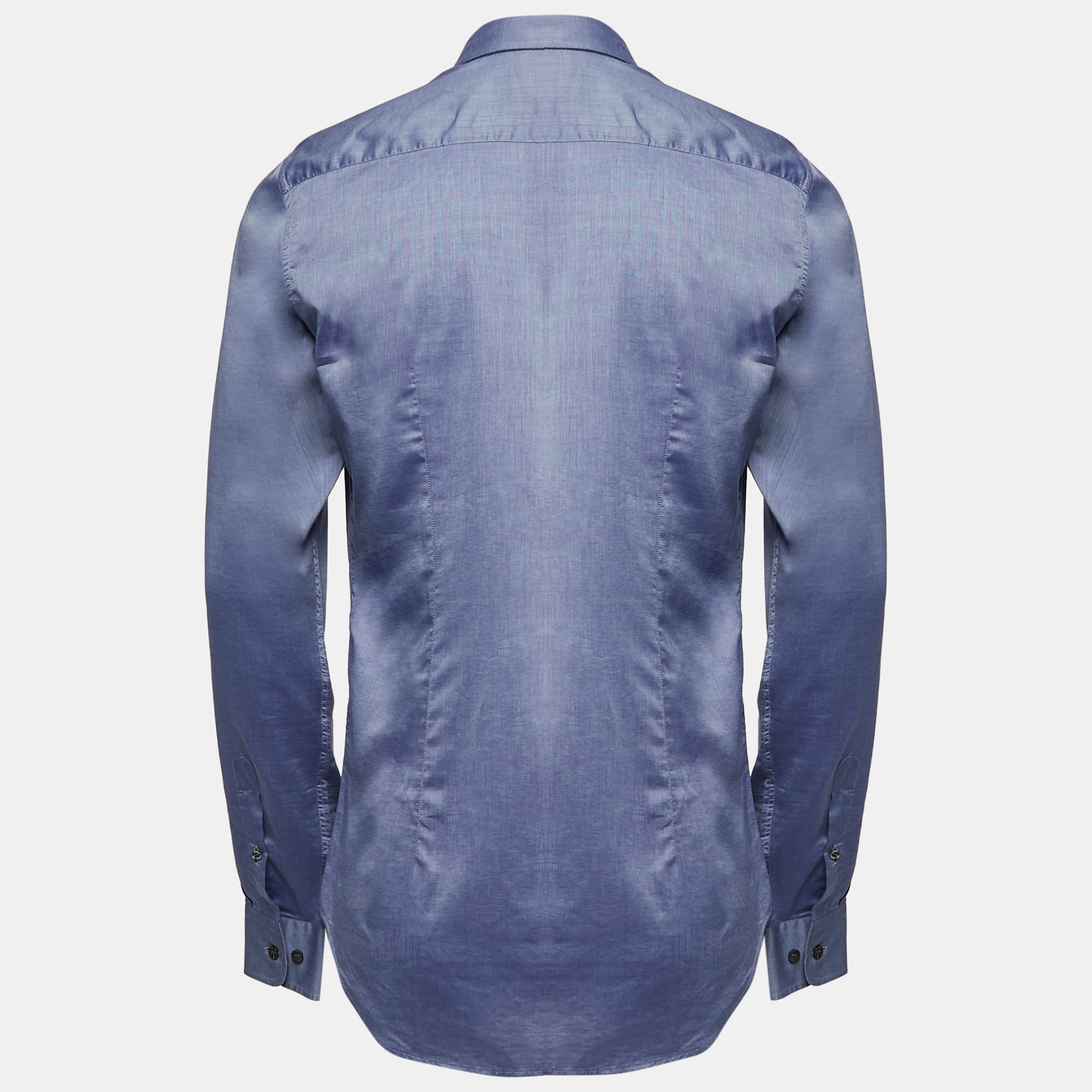 

Giorgio Armani Blue Cotton Button Down Full Sleeve Shirt