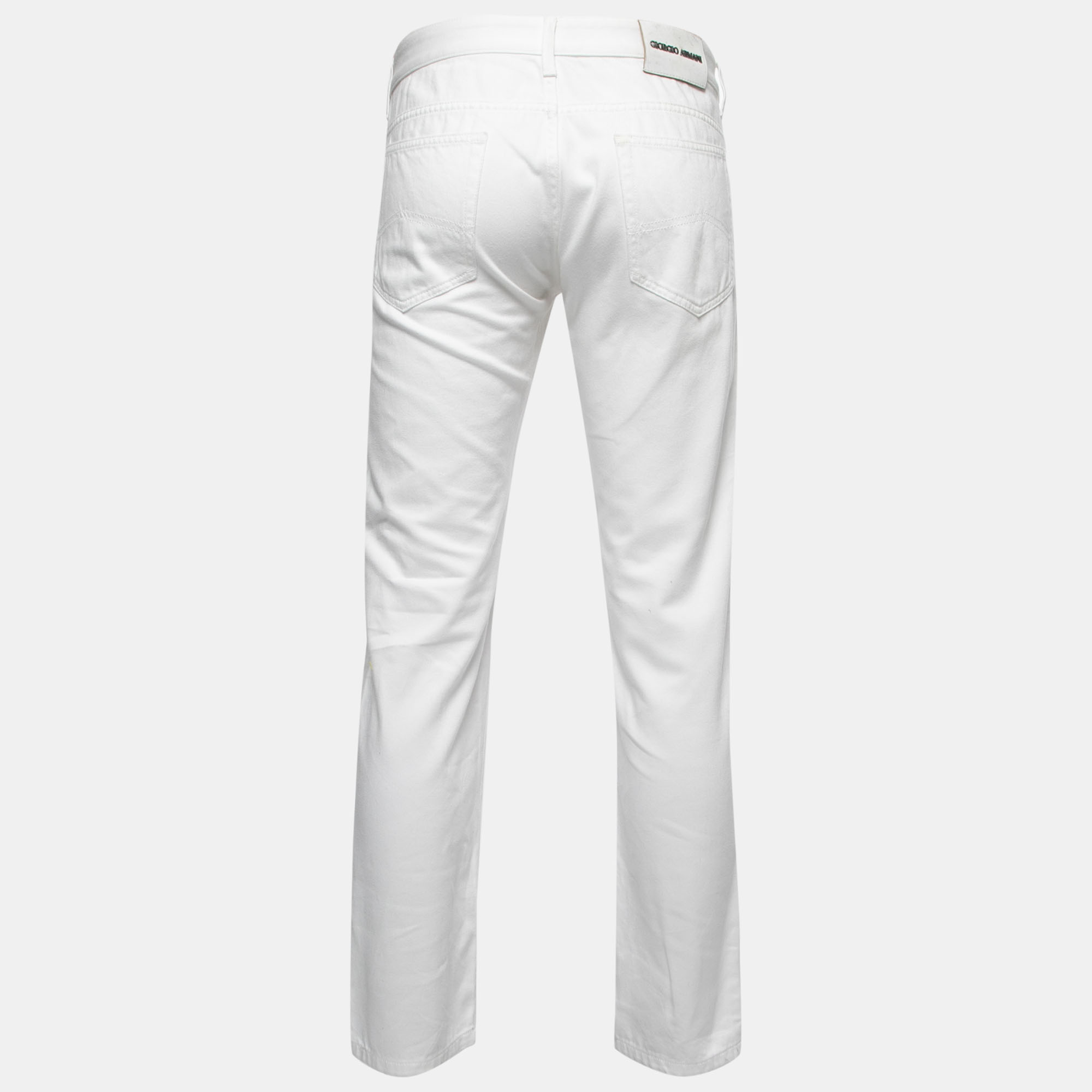 

Giorgio Armani White Denim Regular Fit Jeans / Waist 36
