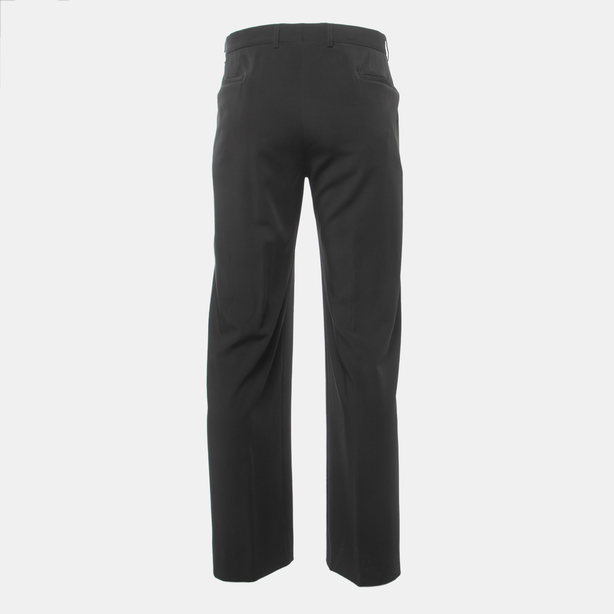 

Giorgio Armani Black Linen Blend Tailored Pants