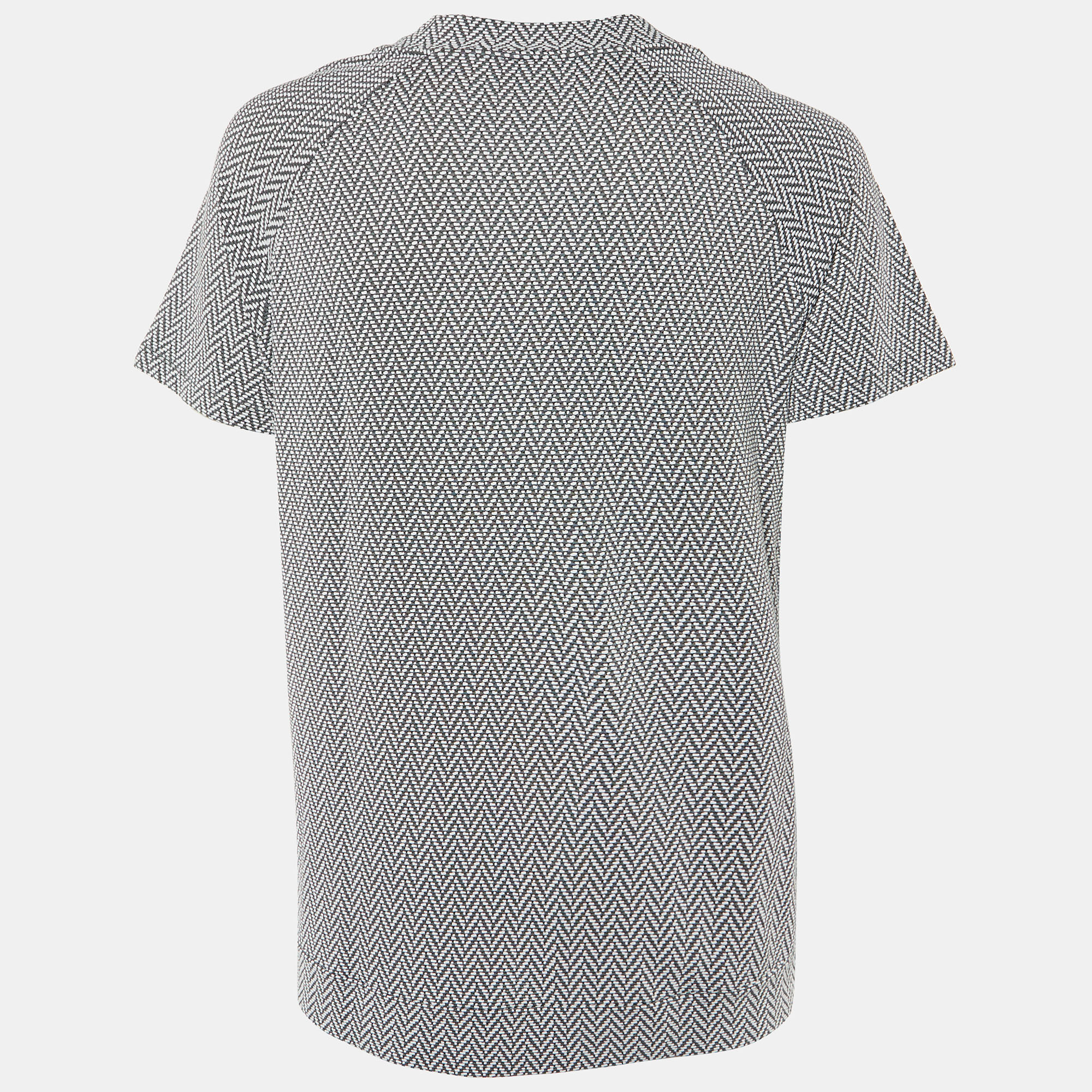 

Giorgio Armani Grey Patterned Knit V-Neck T-Shirt