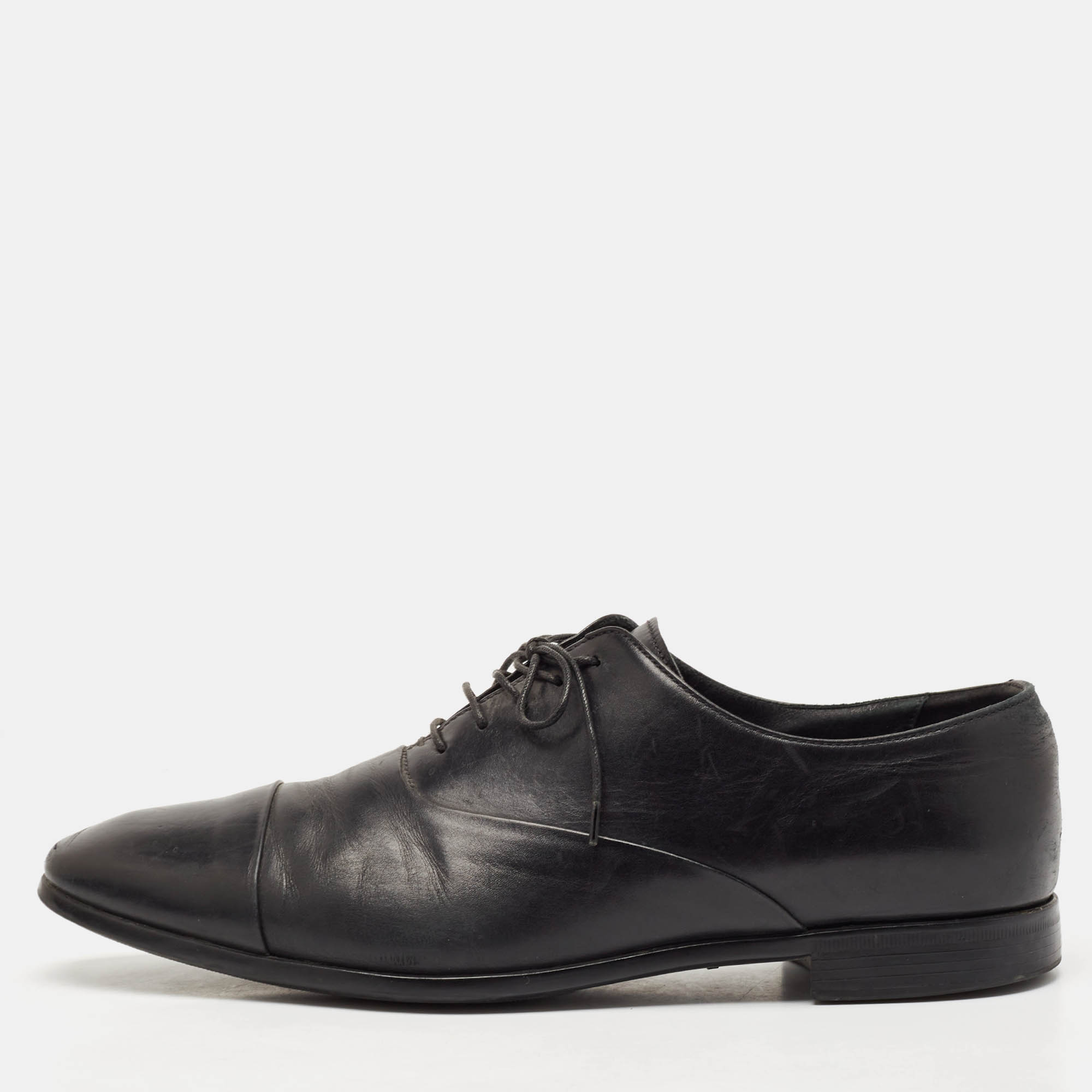 

Giorgio Armani Black Leather Lace Up Oxfords Size 43