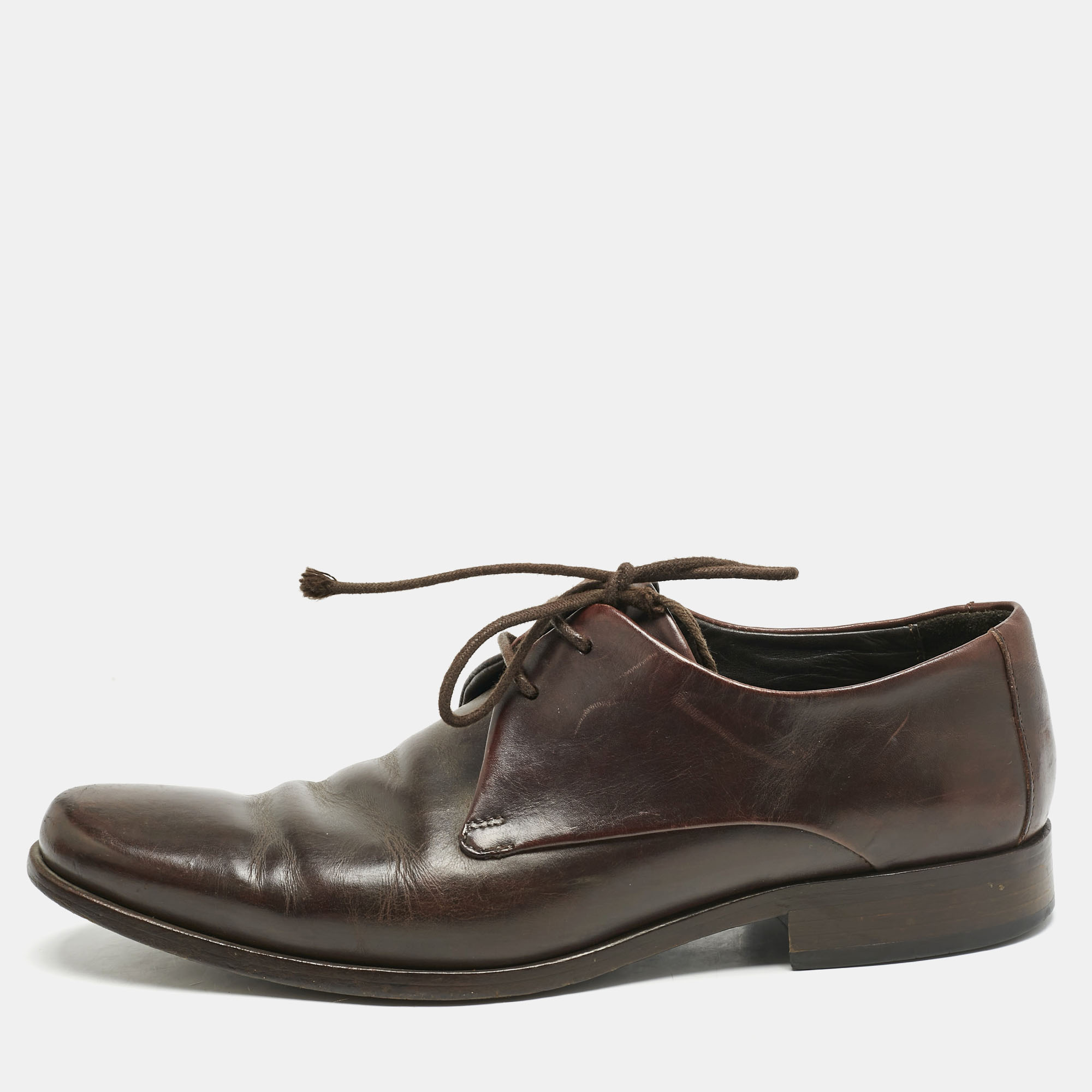 

Giorgio Armani Brown Leather Classic Oxfords Size