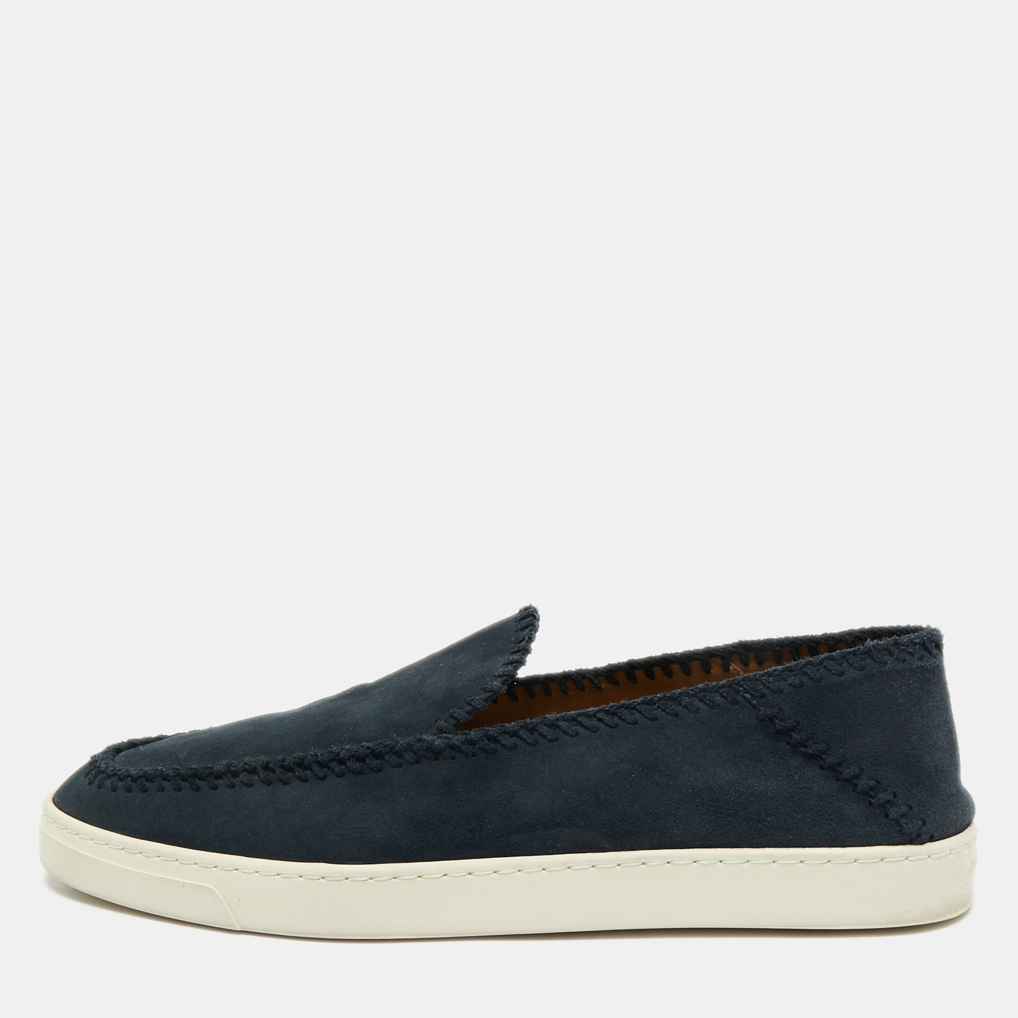 

Giorgio Armani Navy Blue Suede Galleria Slip On Sneakers Size 42