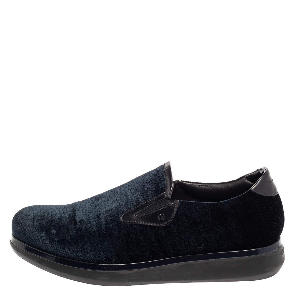 

Giorgio Armani Blue Velvet Slip On Sneakers Size