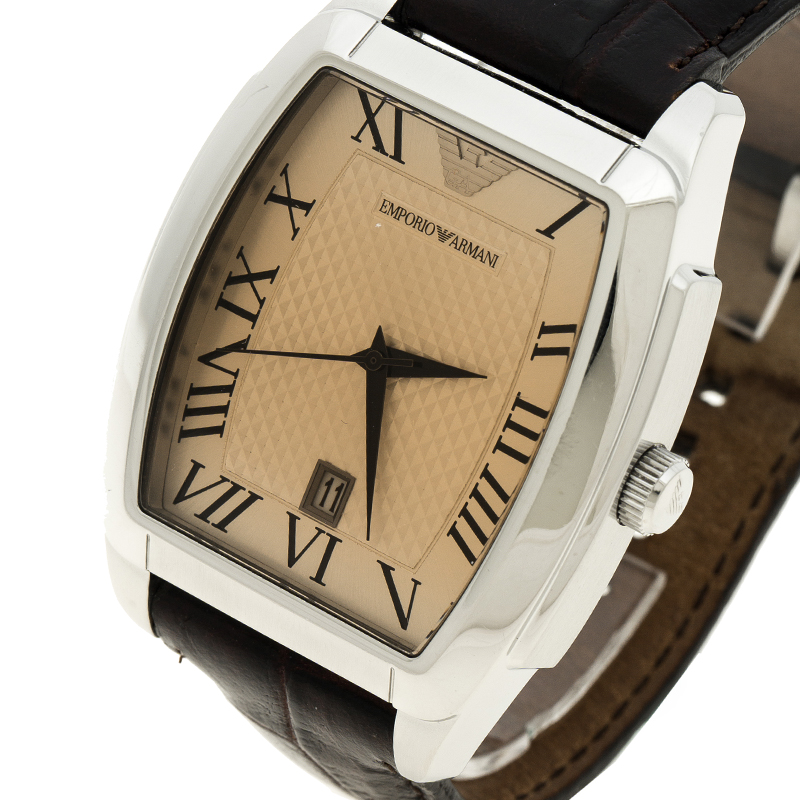 emporio armani bronze watch