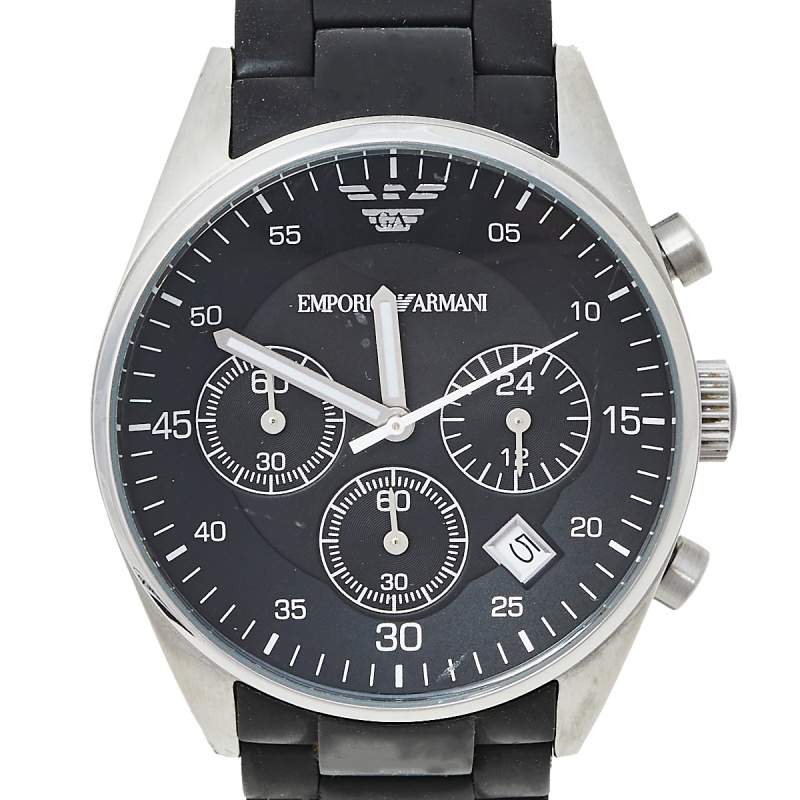 

Emporio Armani Black Stainless Steel Rubber AR5868 Men's Wristwatch