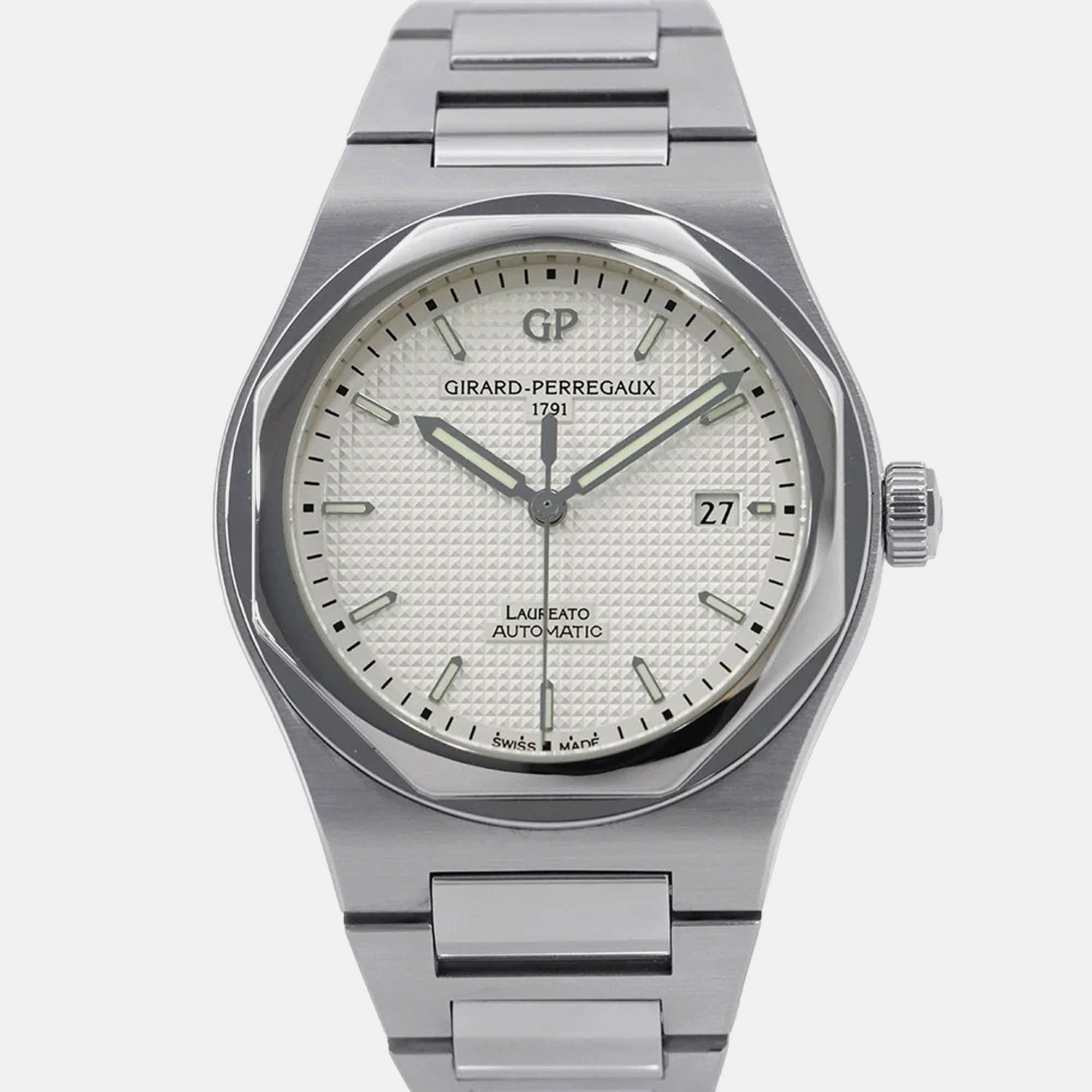 

Girard Perregaux Laureato 81000-11-131-11A Automatic Silver Stainless Steel Men's Wristwatch 41 mm