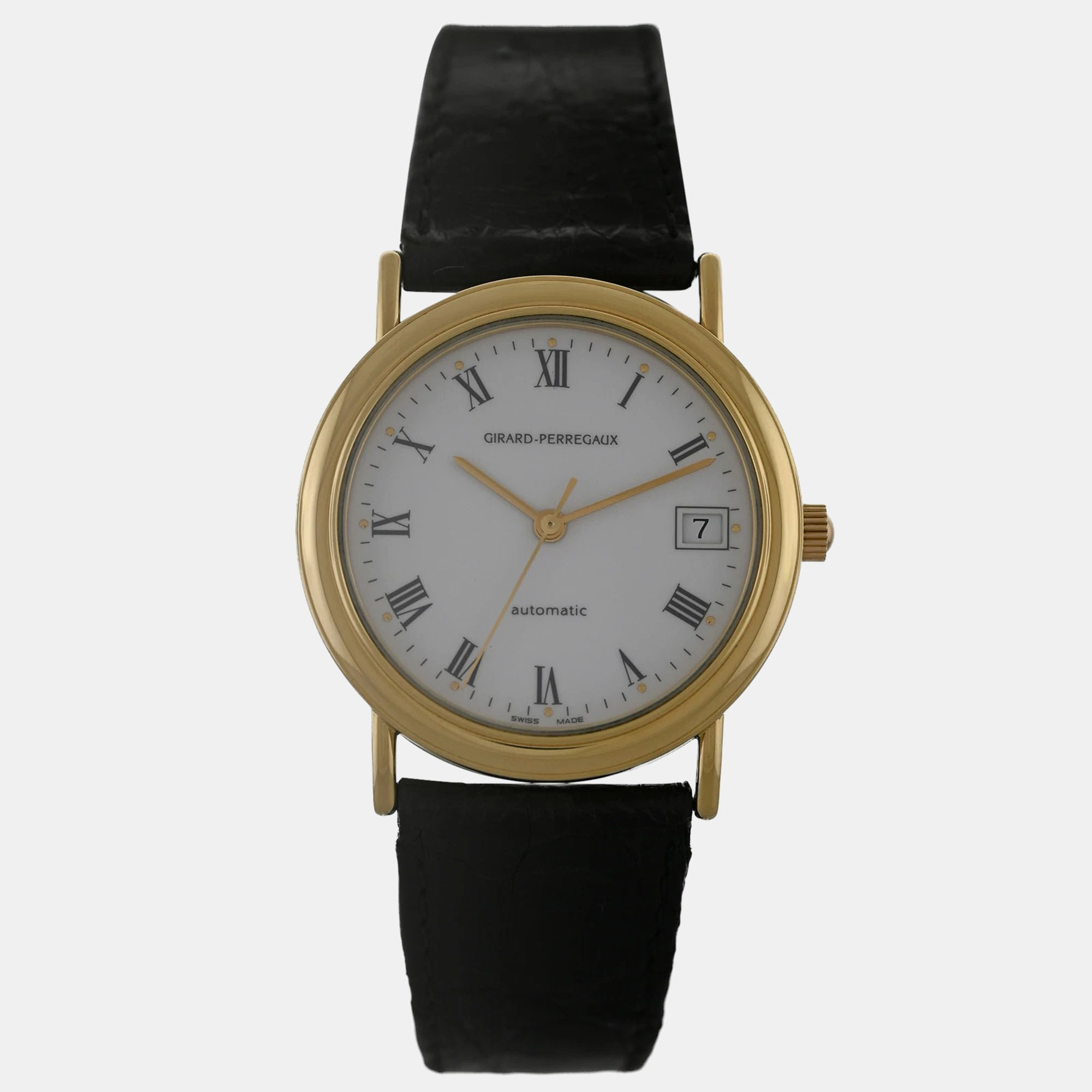 

Girard Perregaux 30 Anni Fiat 47990 Automatic White 18k Yellow Gold Men's Wristwatch 34 mm