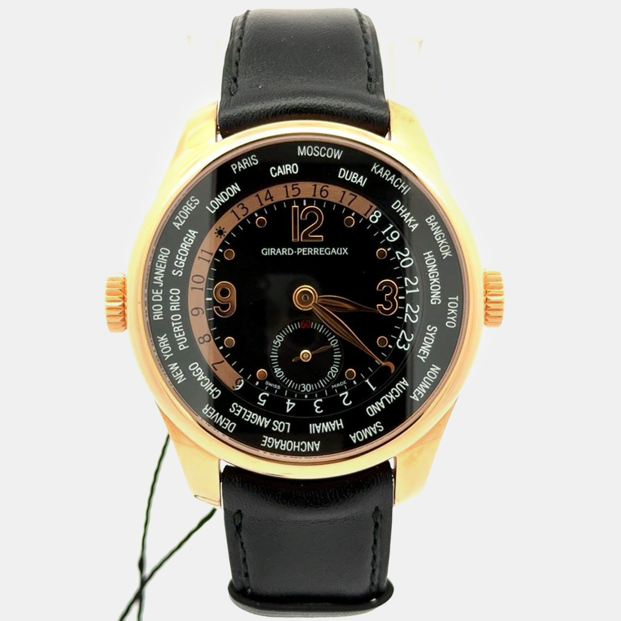 

Girard Perregaux 49865 Automatic Black Dial 18K Rose Gold Men's Wristwatch 41 mm