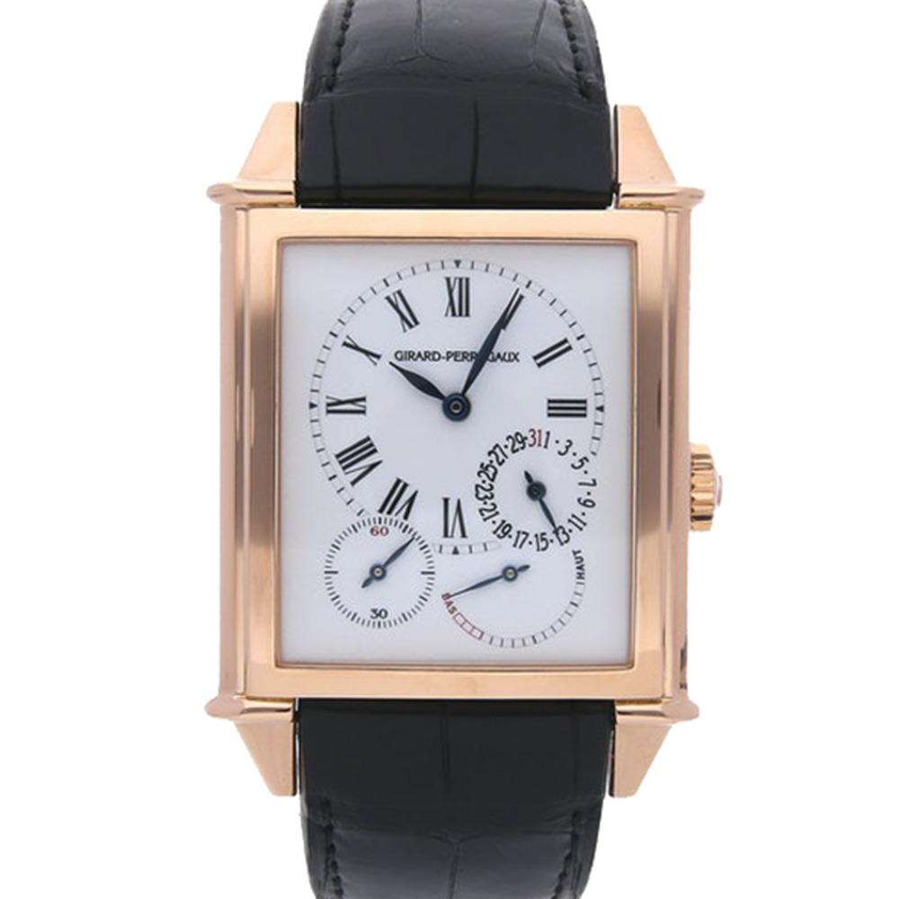 

Girard Perregaux White 18K Rose Gold 1945  25845-52-741-BA6A Men's Wristwatch 37 x 36 MM