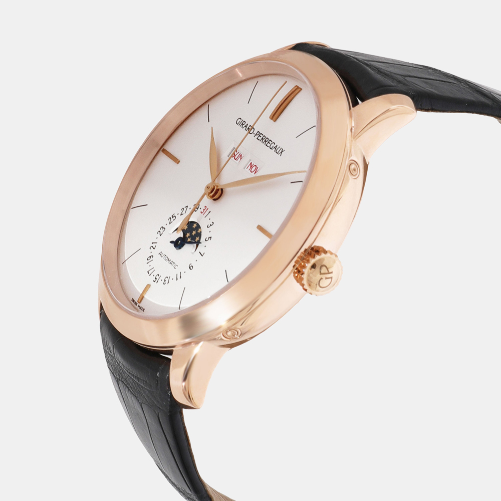 

Girard-Perregaux White 18k Rose Gold 1966 49535-52-151-BK6A Automatic Men's Wristwatch 40 mm