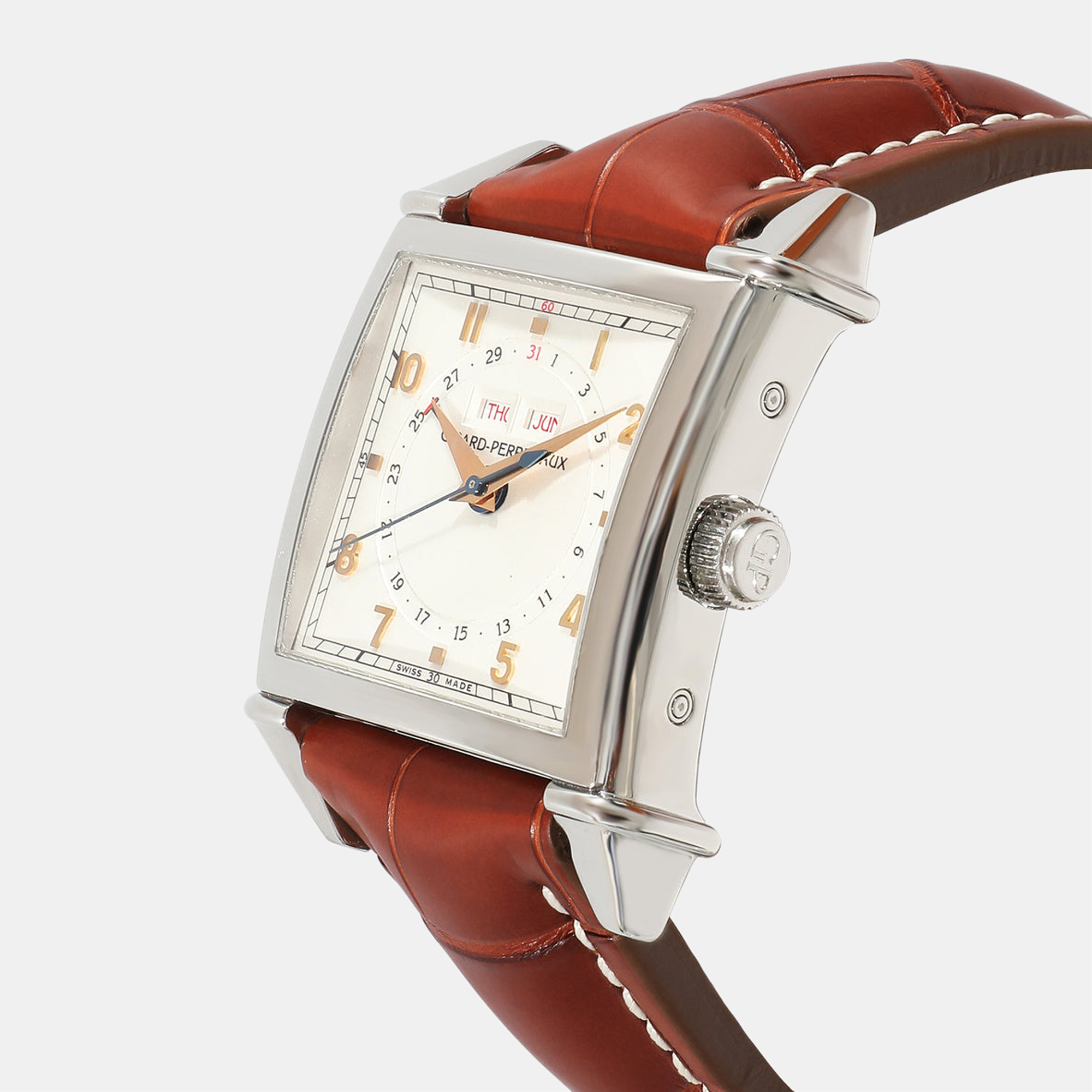 

Girard Perregaux White Stainless Steel Vintage 1945 25810 Men's Wristwatch 34 mm