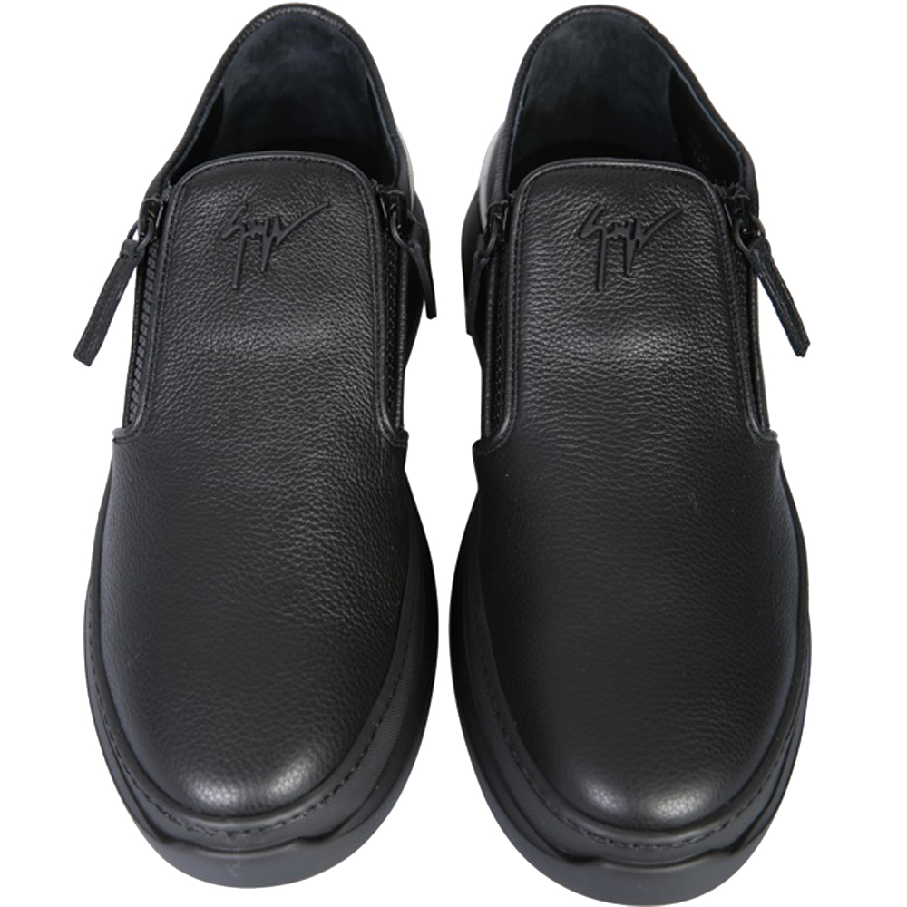 

Giuseppe Zanotti Black Leather Conley Zip Slip-Ons Sneakers Size IT