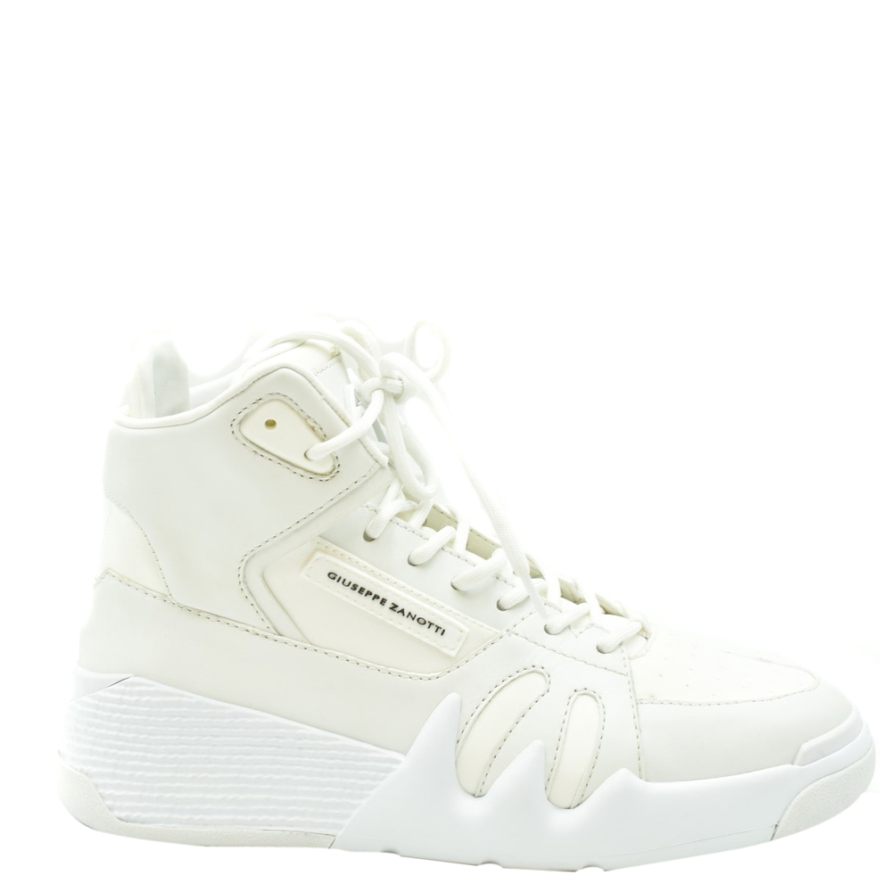 

Giuseppe Zanotti White Leather High-Top Sneakers Size EU