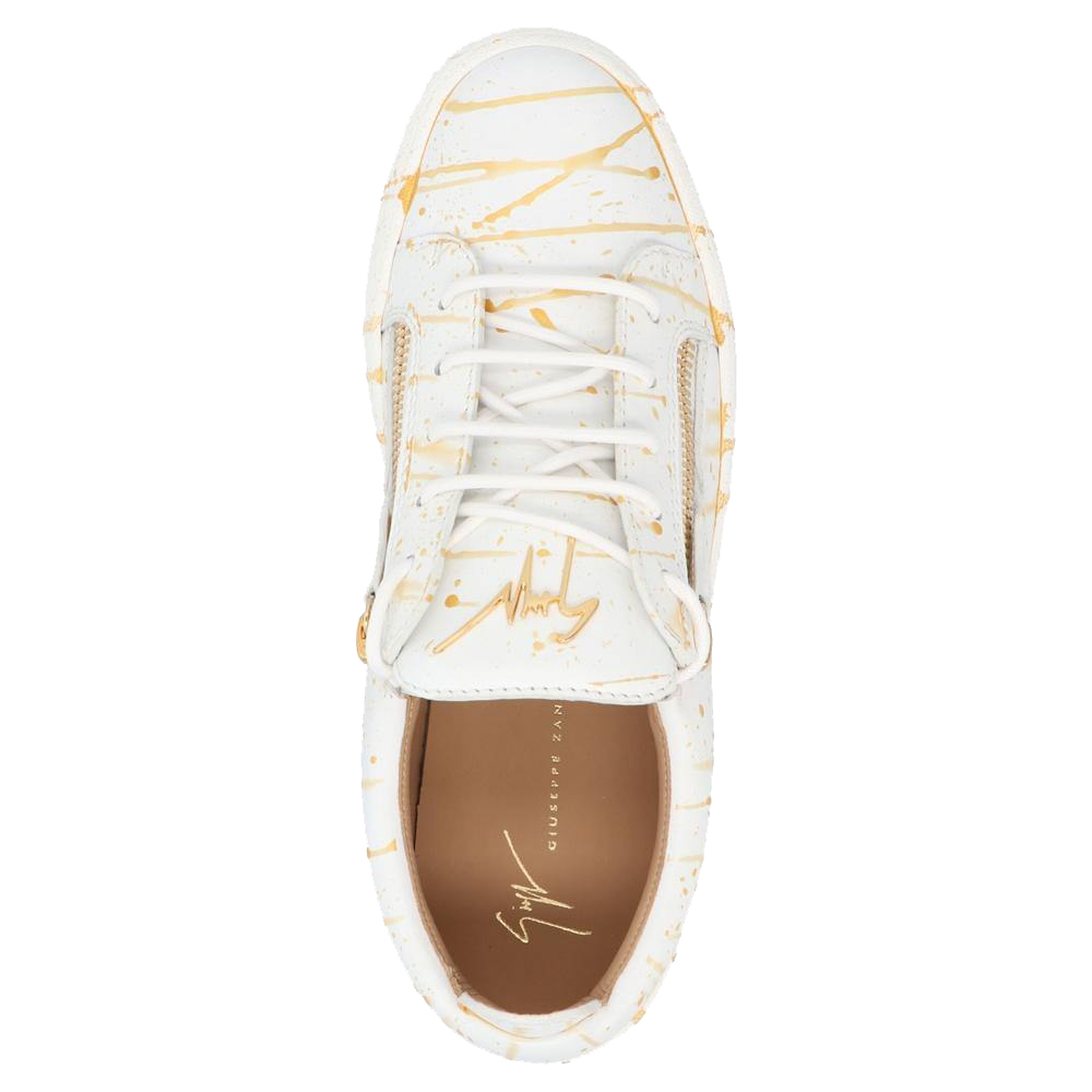 

Giuseppe Zanotti White Frankie splatter print Sneakers Size EU