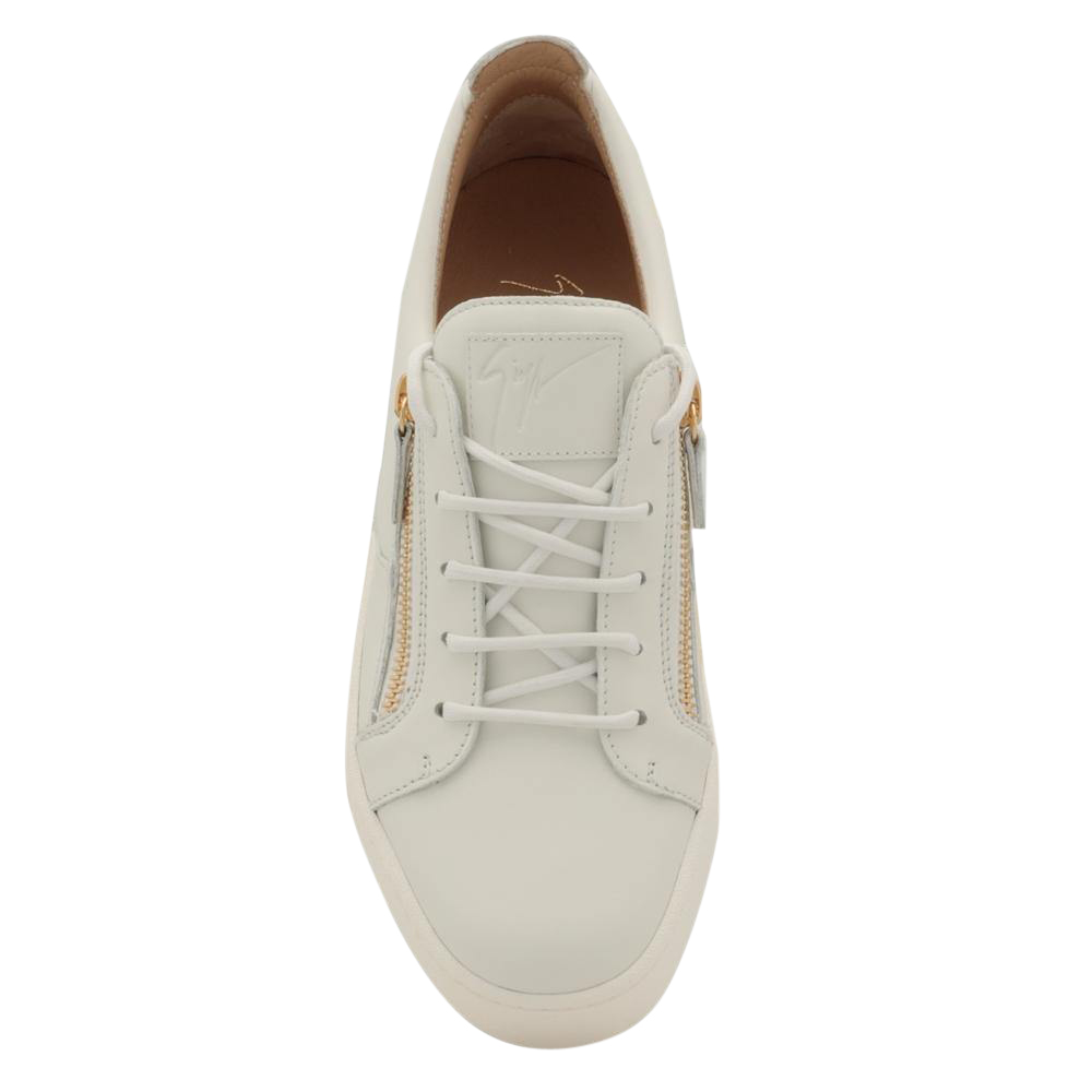 

Giuseppe Zanotti White Frankie Shell Low Top Sneakers Size EU