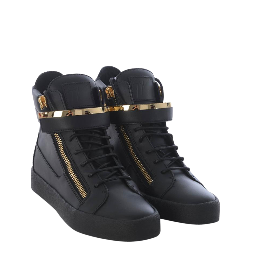 

Giuseppe Zanotti Black Coby High Top Sneakers Size EU