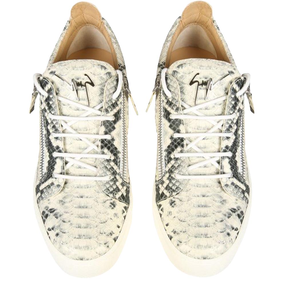 

Giuseppe Zanotti Grey Python Print Frankie Sneakers Size EU