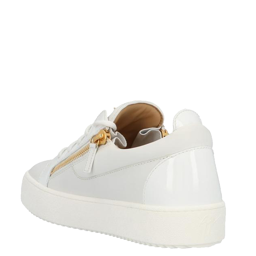 

Giuseppe Zanotti White Leather Frankie Sneakers Size EU