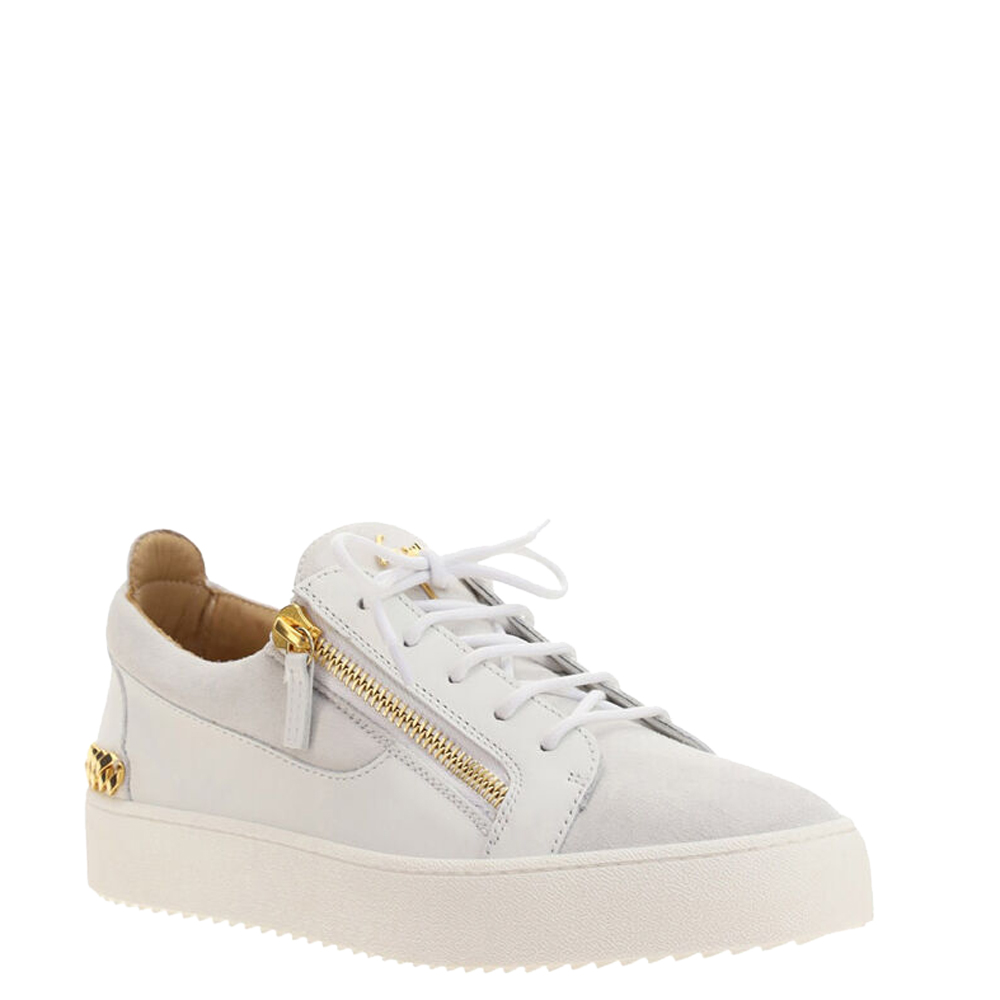 

Giuseppe Zanotti White/Gold Frankie Sneakers Size IT