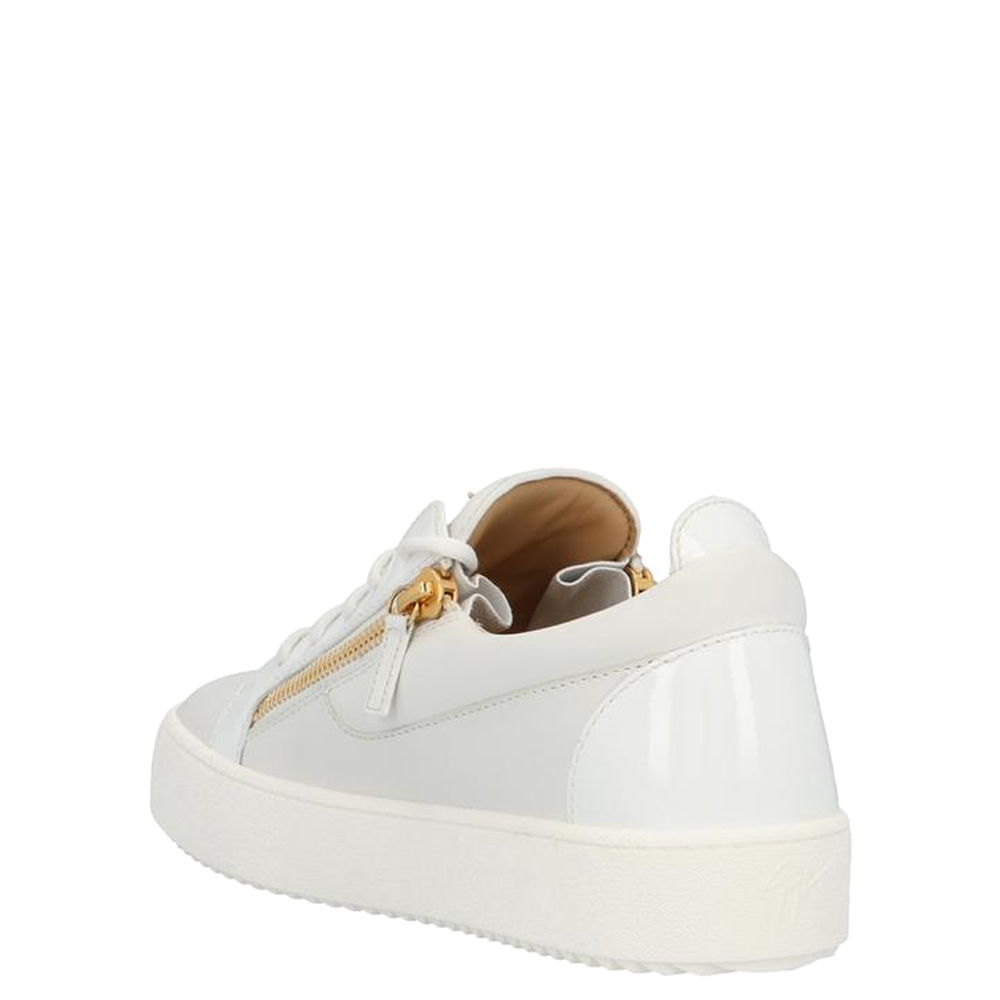 

Giuseppe Zanotti White leather Frankie Sneakers Size EU