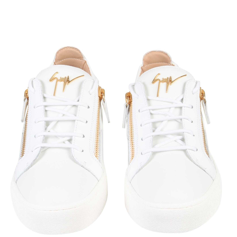 

Giuseppe Zanotti White Leather Frankie Sneakers Size IT