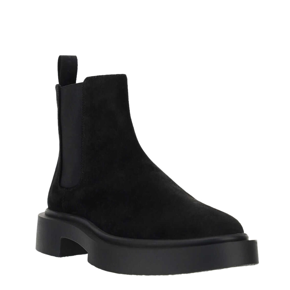 

Giuseppe Zanotti Black Rubber Velour Chelsea Boots Size IT