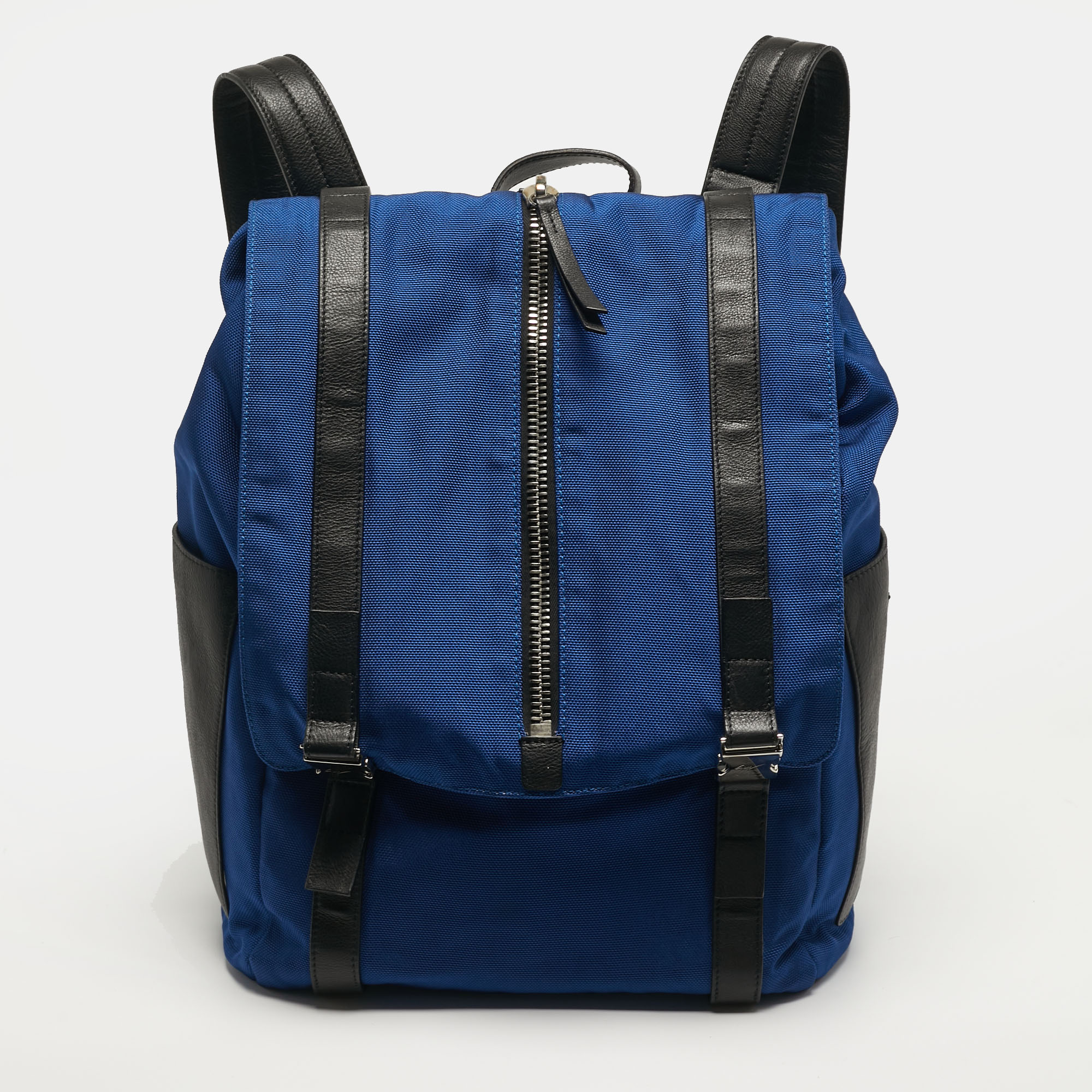 

Giuseppe Zanotti Blue/Black Nylon Flap Backpack