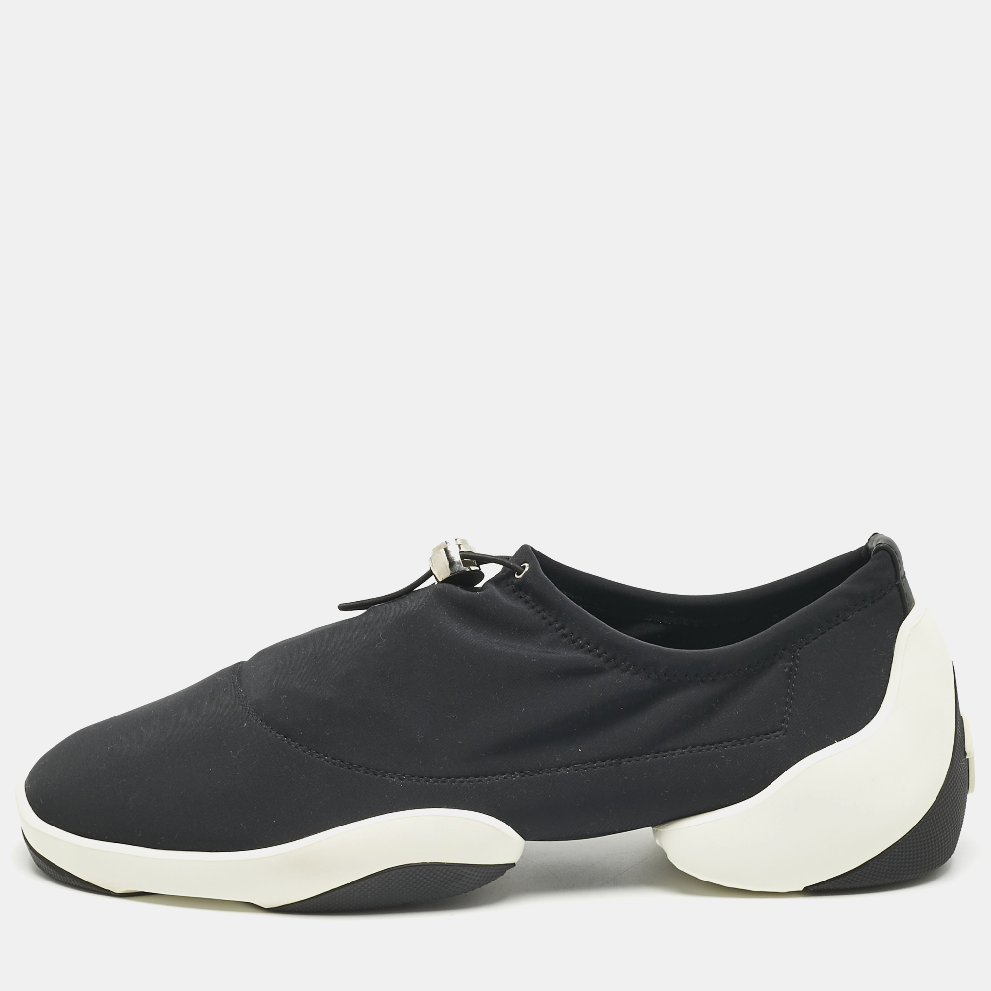 

Giuseppe Zanotti Black Neoprene Light Jump Slip On Sneakers Size