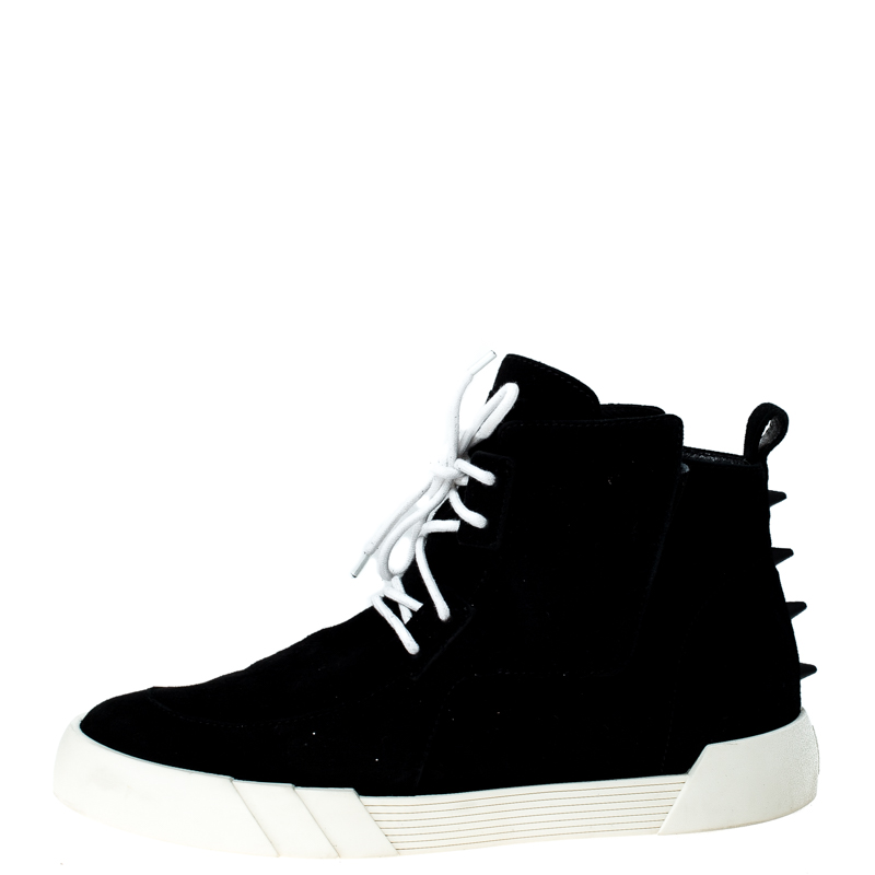 

Giussepe Zannoti Black Suede Spike Foxy High Top Sneakers Size