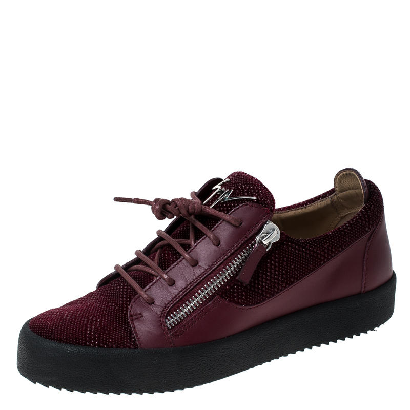 burgundy giuseppe sneakers