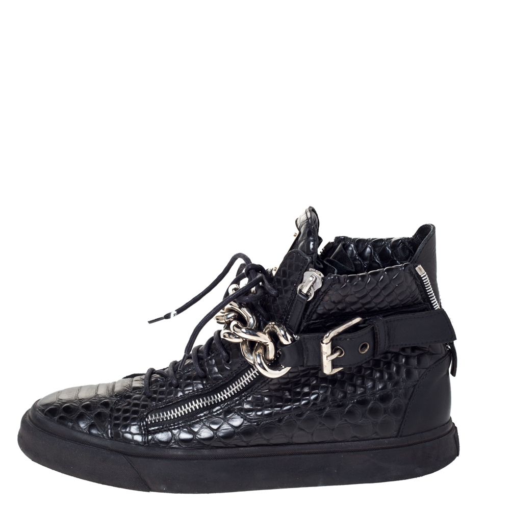 giuseppe zanotti chain sneakers