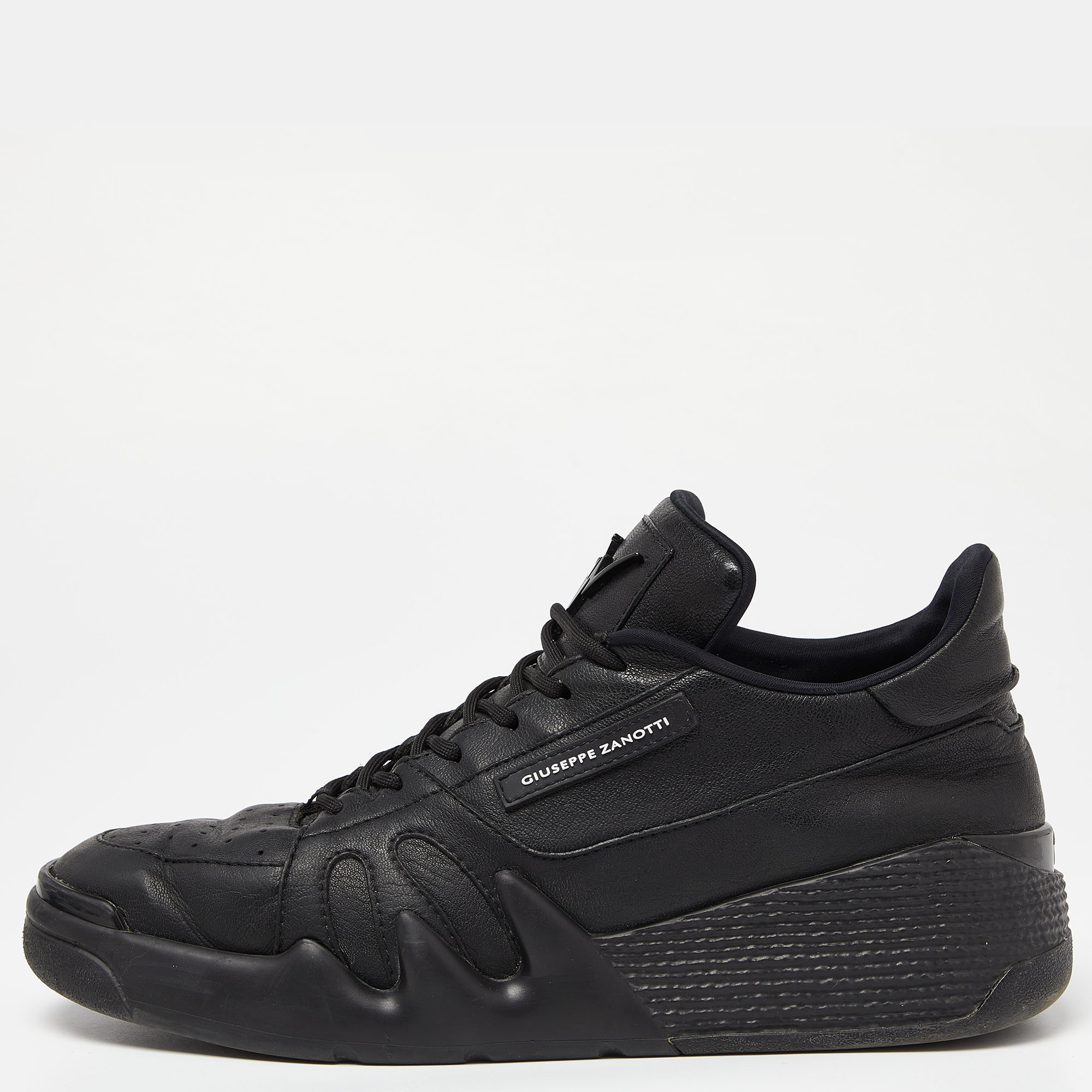 

Giuseppe Zanotti Black Leather Talon Low Top Sneakers Size