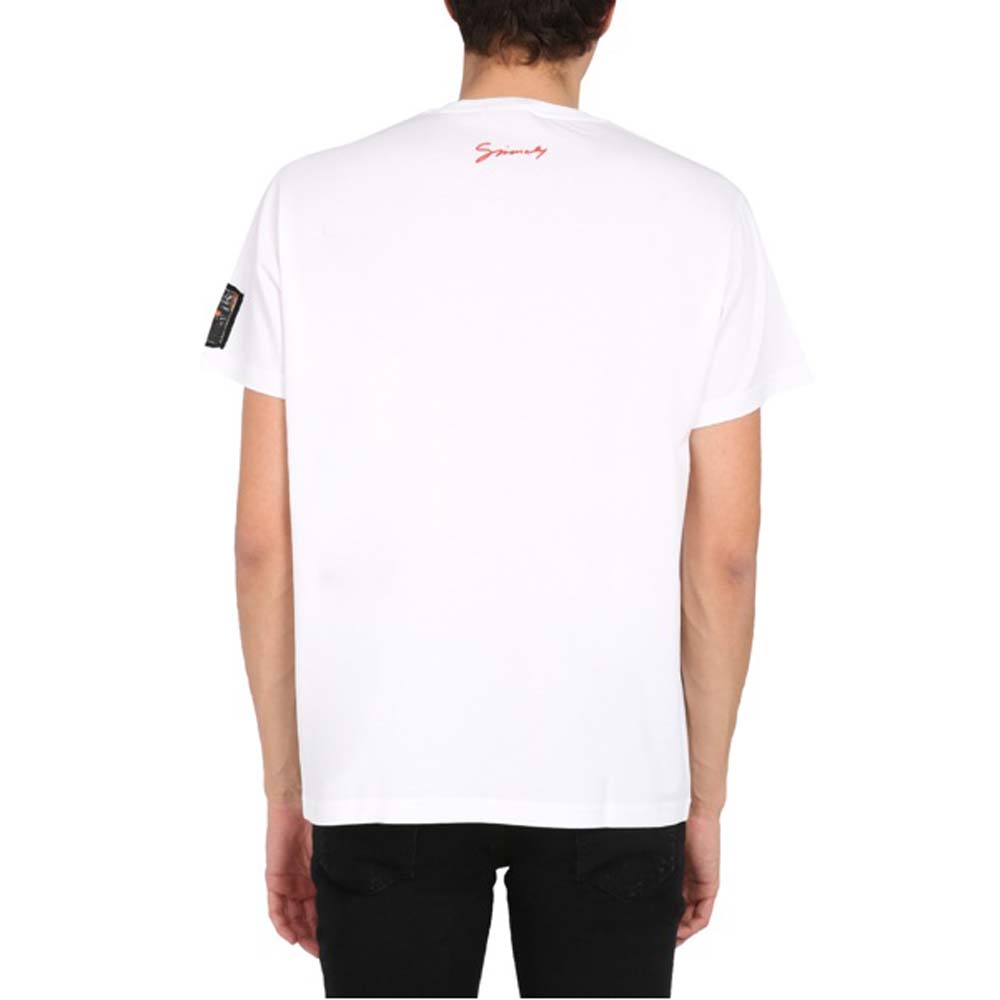 

Givenchy White Cotton Logo Print T-Shirt Size