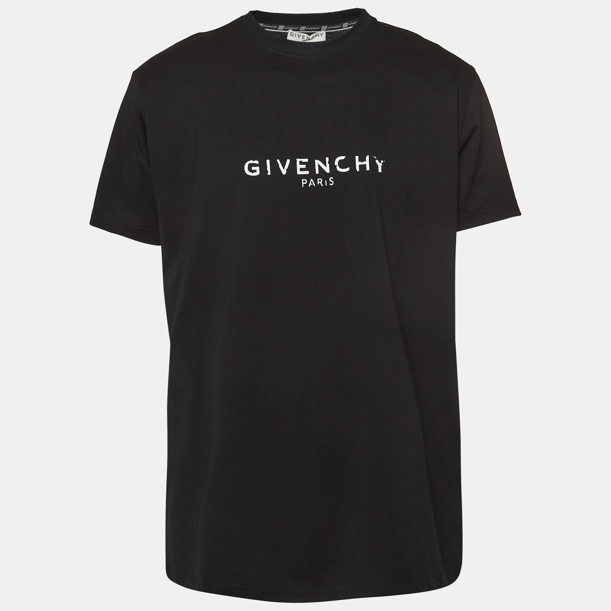 

Givenchy Black Logo Printed Cotton Oversized Fit T-Shirt