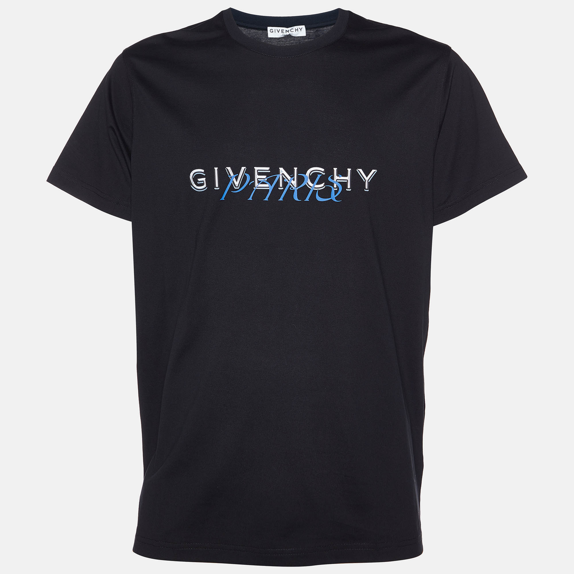 

Givenchy Black Logo Print Cotton Regular Fit T-Shirt