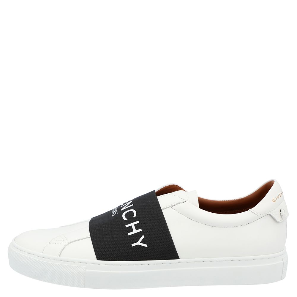 

Givenchy White/Black Leather Urban Street Logo Slip On Sneakers Size