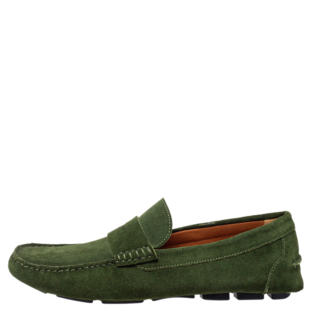 

Givenchy Green Suede Slip On Loafers Size