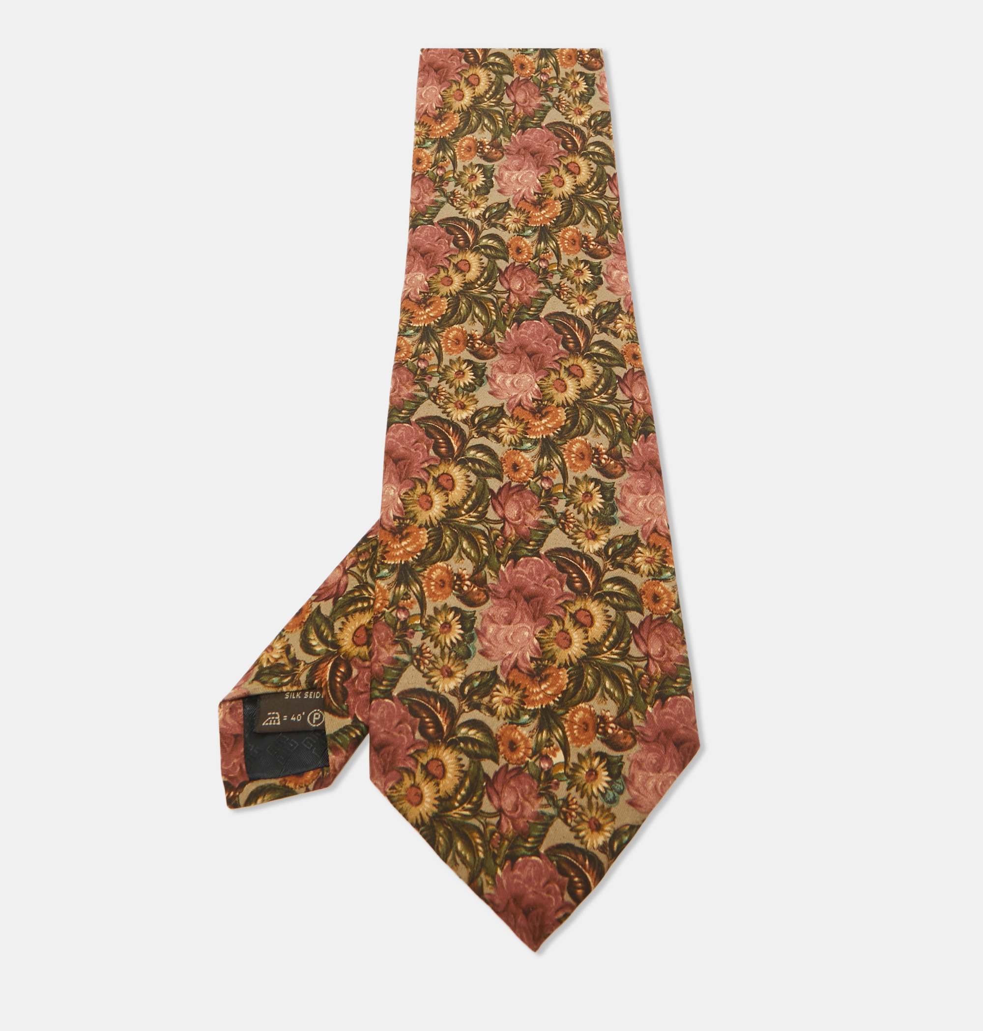 

Givenchy Gentlemen Multicolor Floral Print Silk Traditional Tie