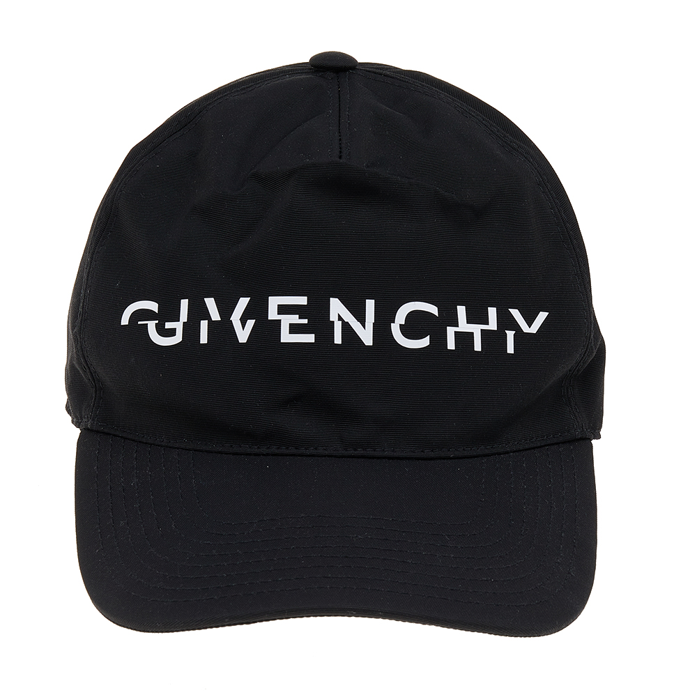 

Givenchy Black Split Logo Technical Fabric Cap