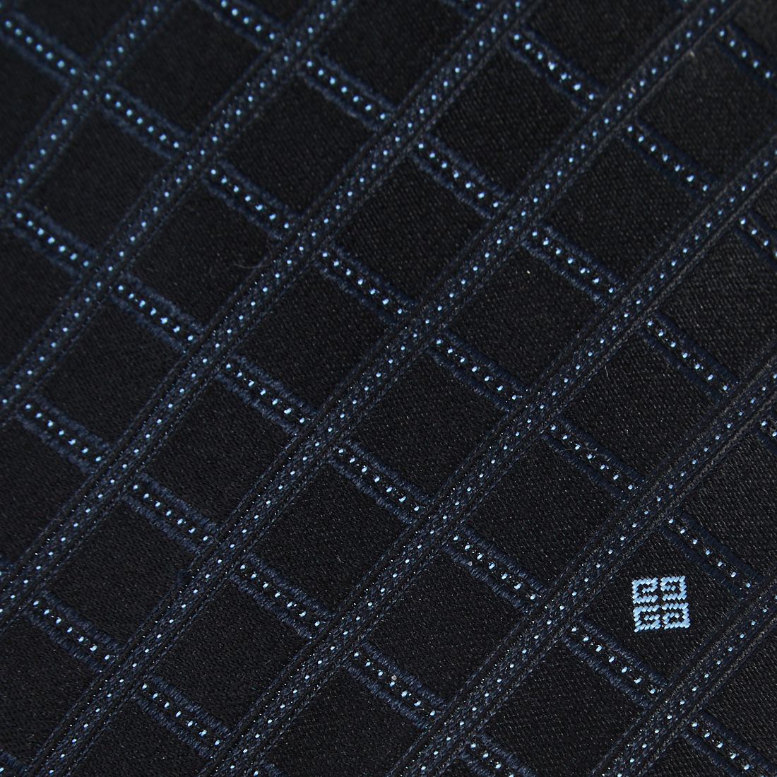 

Givenchy Black Grid Patterned Silk Tie