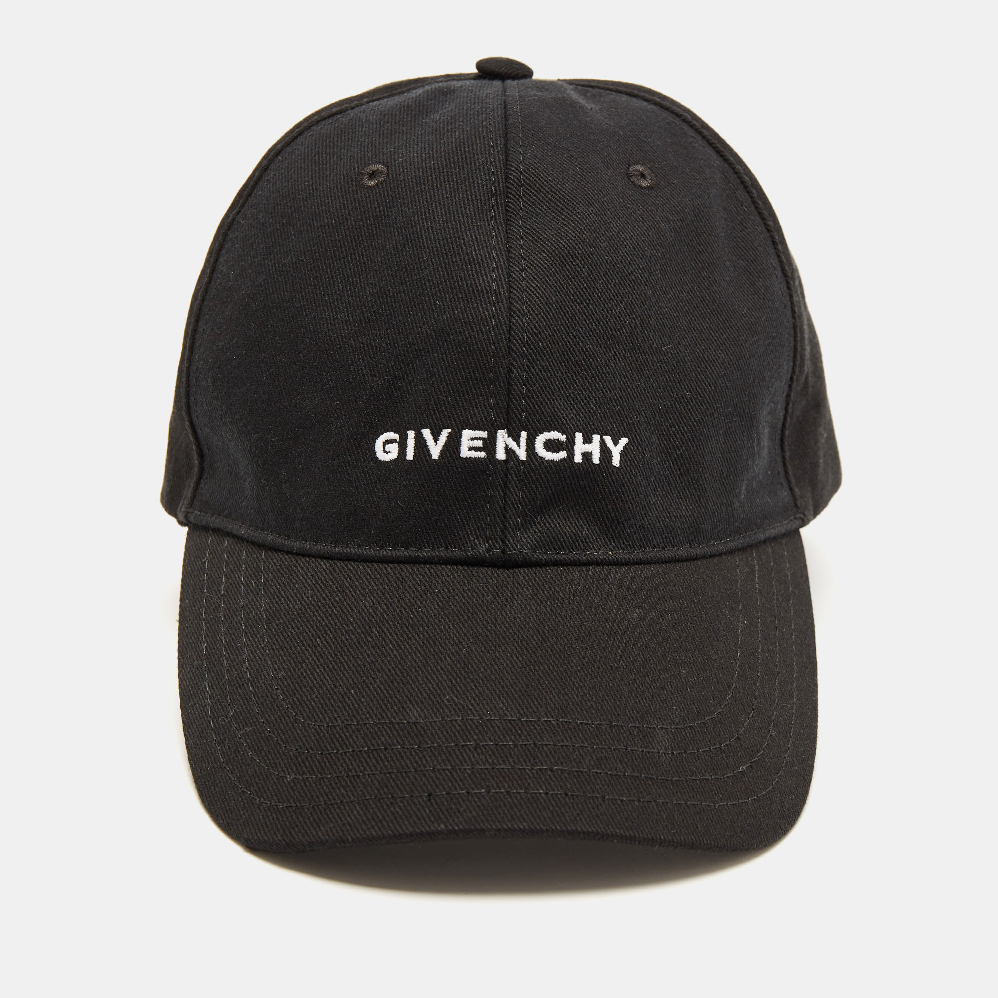 

Givenchy Black Cotton Logo Embroidered Baseball Cap