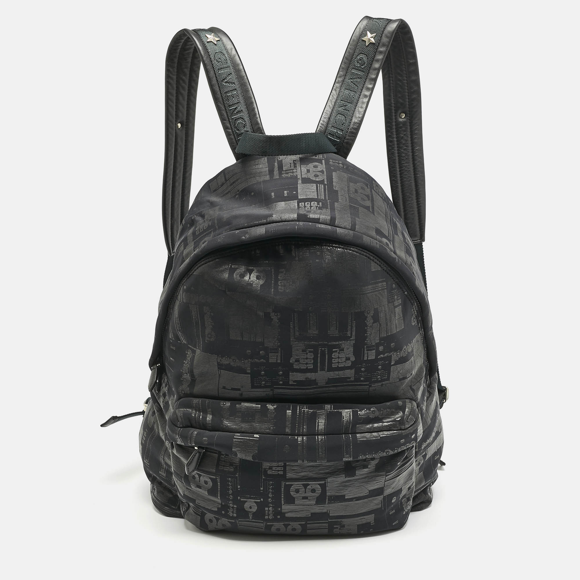 

Givenchy Black Printed Padded Nylon Backpack